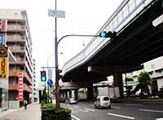 大橋四丁目の交差点